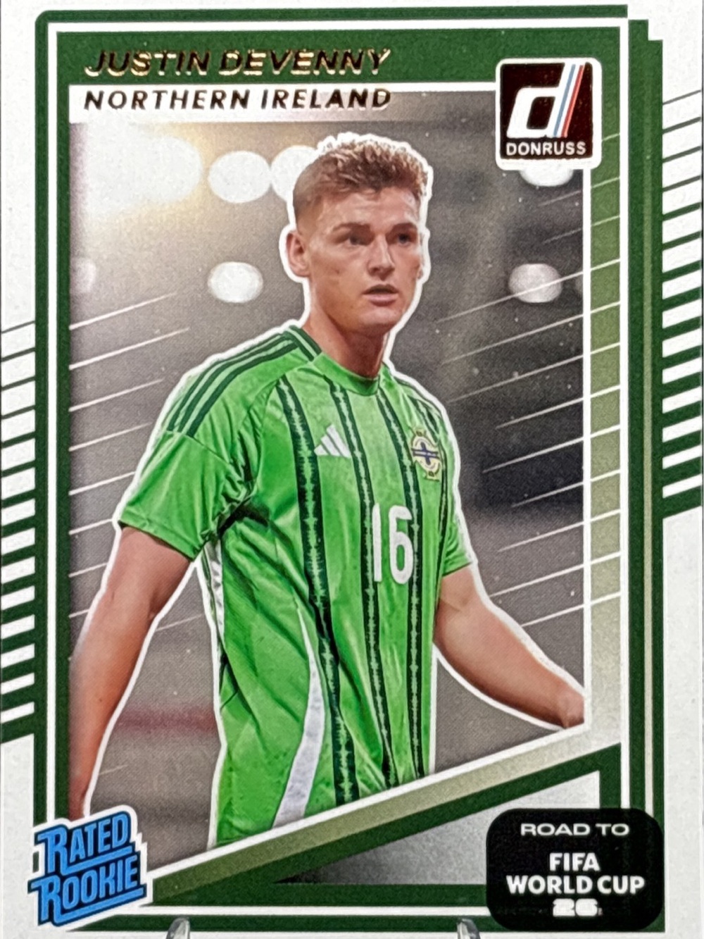Panini Donruss Justin Devenny Northern Ireland Rated Rookie Soccer Card